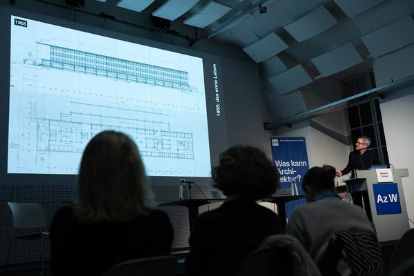 Symposium &quot;Lang lebe die Stadt!&quot; Zirkuläres Bauen mit Bestand (7.11.2024, Architekturzentrum Wien) Foto: eSeL.at - Lorenz Seidler