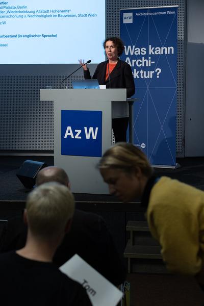 Symposium &quot;Lang lebe die Stadt!&quot; Zirkuläres Bauen mit Bestand (7.11.2024, Architekturzentrum Wien) Foto: eSeL.at - Lorenz Seidler
