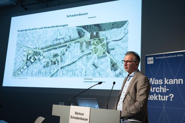 Symposium &quot;Lang lebe die Stadt!&quot; Zirkuläres Bauen mit Bestand (7.11.2024, Architekturzentrum Wien) Foto: eSeL.at - Lorenz Seidler