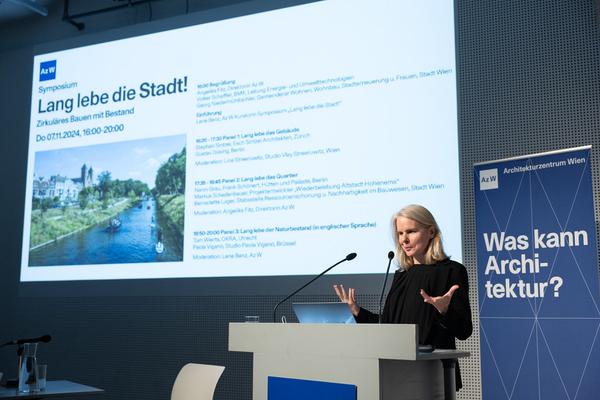Symposium "Lang lebe die Stadt!" Zirkuläres Bauen mit Bestand (7.11.2024, Architekturzentrum Wien) Foto: eSeL.at - Lorenz Seidler