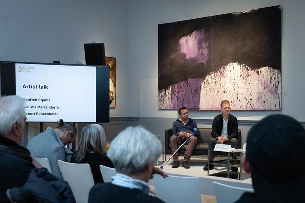 VIENNA ART WEEK Line Up 2024: Künstler:innengespräch mit Claudia Märzendorfer &amp; Manfred Erjautz (Dorotheum, 14.11.2024) Foto: eSeL.at - Lorenz Seidler