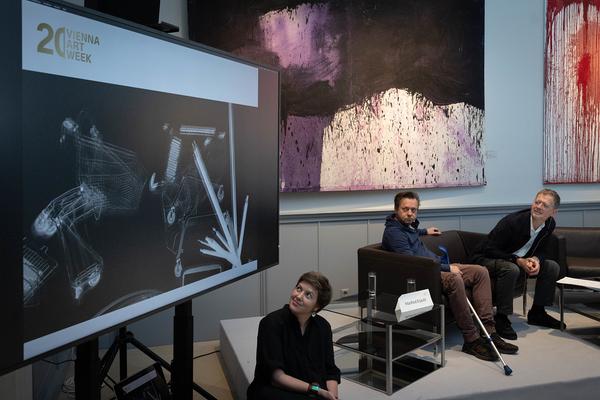 VIENNA ART WEEK Line Up 2024: Künstler:innengespräch mit Claudia Märzendorfer &amp; Manfred Erjautz (Dorotheum, 14.11.2024) Foto: eSeL.at - Lorenz Seidler