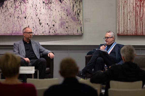 VIENNA ART WEEK Line Up 2024: "Ethics and Politics in Times of AI" Mark Coeckelberg im Gespräch mit Christoph Thun-Hohenstein (Dorotheum, 14.11.2024) Foto: eSeL.at - Lorenz Seidler