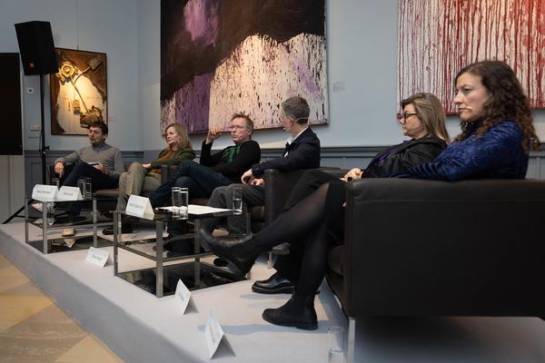 VIENNA ART WEEK Line Up 2024: &quot;20 Jahre VIENNA ART WEEK&quot; Kunststadt Wien Panel (Dorotheum, 14.11.2024) Foto: eSeL.at - Lorenz Seidler