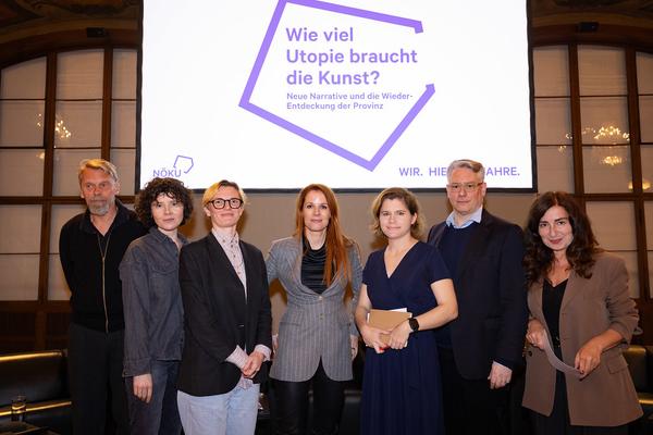 "Wie viel Utopie braucht die Kunst?" Symposium 25 Jahre NÖKU (26.3.2025) Foto: eSeL.at - Lorenz Seidler