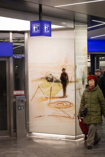 Eröffnung: Christian Kosmas Mayer "Der verlorene Garten" (KOER Wien @ ÖBB / U6 Station Meidling, 11.2.2025) Foto: eSeL.at - Lorenz Seidler