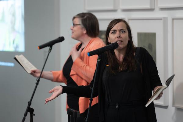 DOMerstagabend: Mieze Medusa &amp; Yasmo in einer Spoken Word Performance (Dom Museum Wien, 24.4.2025) Foto: eSeL.at - Lorenz Seidler