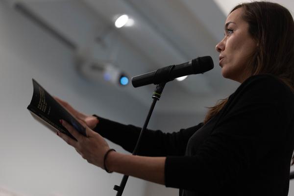 DOMerstagabend: Mieze Medusa &amp; Yasmo in einer Spoken Word Performance (Dom Museum Wien, 24.4.2025) Foto: eSeL.at - Lorenz Seidler