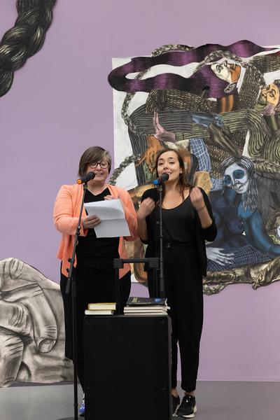 DOMerstagabend: Mieze Medusa &amp; Yasmo in einer Spoken Word Performance (Dom Museum Wien, 24.4.2025) Foto: eSeL.at - Lorenz Seidler