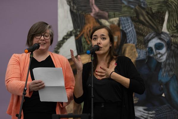 DOMerstagabend: Mieze Medusa &amp; Yasmo in einer Spoken Word Performance (Dom Museum Wien, 24.4.2025) Foto: eSeL.at - Lorenz Seidler