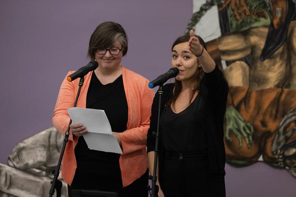 DOMerstagabend: Mieze Medusa &amp; Yasmo in einer Spoken Word Performance (Dom Museum Wien, 24.4.2025) Foto: eSeL.at - Lorenz Seidler
