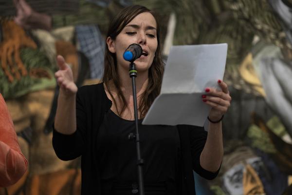 DOMerstagabend: Mieze Medusa &amp; Yasmo in einer Spoken Word Performance (Dom Museum Wien, 24.4.2025) Foto: eSeL.at - Lorenz Seidler