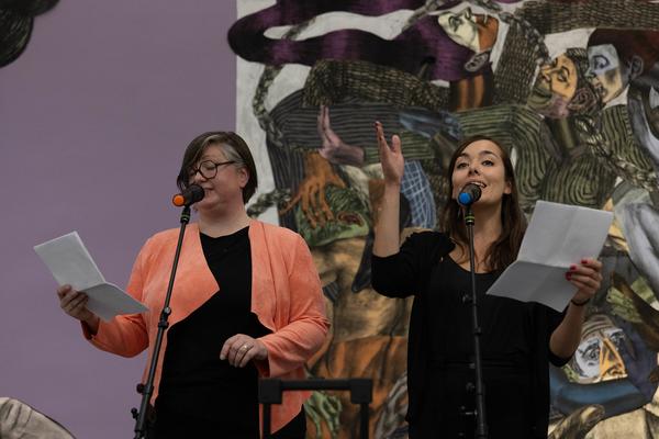 DOMerstagabend: Mieze Medusa &amp; Yasmo in einer Spoken Word Performance (Dom Museum Wien, 24.4.2025) Foto: eSeL.at - Lorenz Seidler