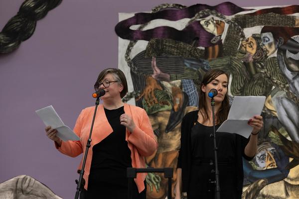 DOMerstagabend: Mieze Medusa &amp; Yasmo in einer Spoken Word Performance (Dom Museum Wien, 24.4.2025) Foto: eSeL.at - Lorenz Seidler