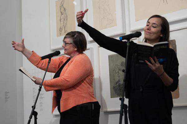 DOMerstagabend: Mieze Medusa &amp; Yasmo in einer Spoken Word Performance (Dom Museum Wien, 24.4.2025) Foto: eSeL.at - Lorenz Seidler