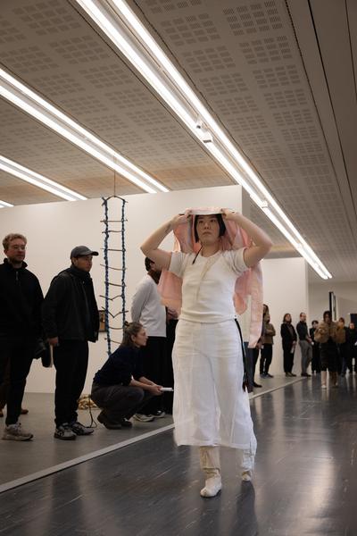 Yi-Um (June Hwajung, So Young Park, Sunggu Hong) mit Seung-Yeon Jung &amp; Yewon Park &quot;Blinking Echoes&quot; @ Performing the Line (Belvedere 21, 20.2.2025) Foto: eSeL.at - Lorenz Seidler