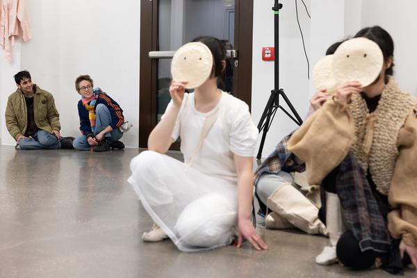 Yi-Um (June Hwajung, So Young Park, Sunggu Hong) mit Seung-Yeon Jung &amp; Yewon Park &quot;Blinking Echoes&quot; @ Performing the Line (Belvedere 21, 20.2.2025) Foto: eSeL.at - Lorenz Seidler