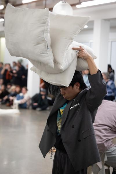 Yi-Um (June Hwajung, So Young Park, Sunggu Hong) mit Seung-Yeon Jung &amp; Yewon Park &quot;Blinking Echoes&quot; @ Performing the Line (Belvedere 21, 20.2.2025) Foto: eSeL.at - Lorenz Seidler