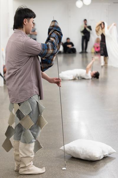 Yi-Um (June Hwajung, So Young Park, Sunggu Hong) mit Seung-Yeon Jung &amp; Yewon Park &quot;Blinking Echoes&quot; @ Performing the Line (Belvedere 21, 20.2.2025) Foto: eSeL.at - Lorenz Seidler