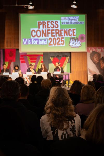 Wiener Festwochen Pressekonferenz: Republik der Liebe - &quot;V is for loVe&quot; (Funkhaus, 1.3.2025) Foto: eSeL.at - Lorenz Seidler