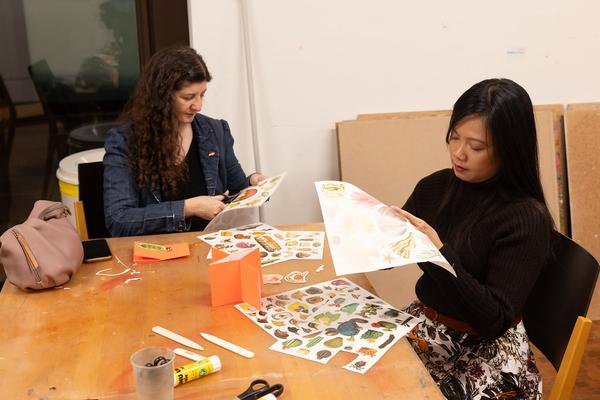 Atelier "Make a Zine!" @ Winterfest 2025 (Belvedere 21, 17.1.2025) Foto: eSeL.at - Lorenz Seidler