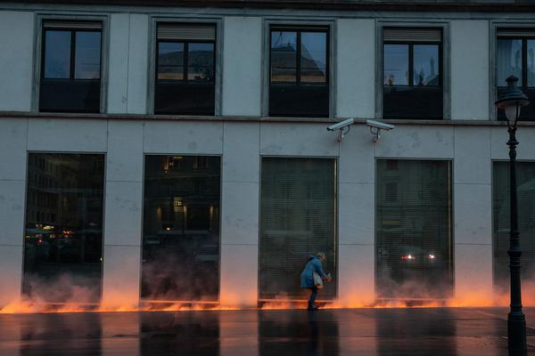 Sammlung Verbund: Olafur Eliasson - Yellow Fog (permanent installation, seit 2008, Am Hof Wien) https://esel.at/termin/19586/ | Foto: eSeL Foto: eSeL.at - Lorenz Seidler