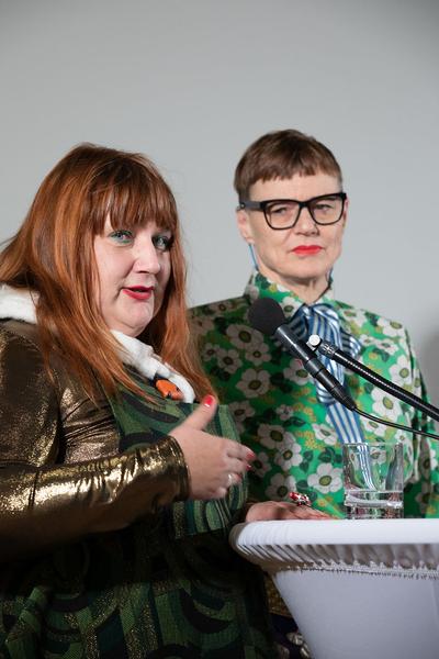 Jakob Lena Knebl & Ashley Scheirl. Pressekonferenz Österr. Pavillon @ Biennale Venedig (25.2.2020) Foto: eSeL Foto: eSeL.at - Lorenz Seidler