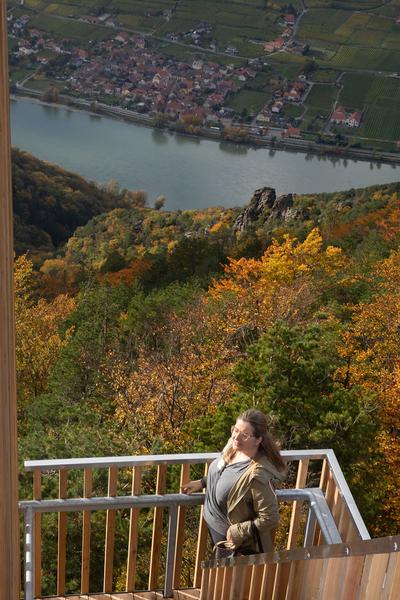 Kunst im öffentlichen Raum Niederösterreich: Aussichtsturm "Die Vierte Wand" von Eldine Heep und Klemens Schillinger am Seekopf / Rossatz (25.10.2020) https://publicart.at/de/kalender/?pid=1022 | Foto: eSeL Foto: eSeL.at - Lorenz Seidler