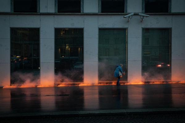 Sammlung Verbund: Olafur Eliasson - Yellow Fog (permanent installation, seit 2008, Am Hof Wien) https://esel.at/termin/19586/ | Foto: eSeL Foto: eSeL.at - Lorenz Seidler