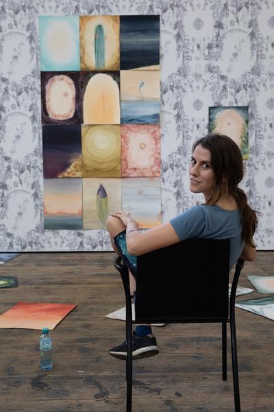 Akademie der Bildenden Künste Wien: Karina Eibatova @ Abschlussarbeiten 18/19 (Atelierhaus Lehargasse / Semperdepot, Aufbau) https://www.akbild.ac.at/Portal/organisation/aktuelles/ausstellungen-vermittlung/abschlussarbeiten-18-19 | Foto: eSeL Foto: eSeL.at - Lorenz Seidler
