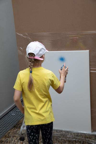 MuseumsQuartier: Bunny in the house (Street Art/Graffiti Workshop) @ Q21 - KinderKulturParcours (16.6.2018) https://www.mqw.at/programm/kinderkulturparcours | Foto: eSeL Foto: eSeL.at - Lorenz Seidler