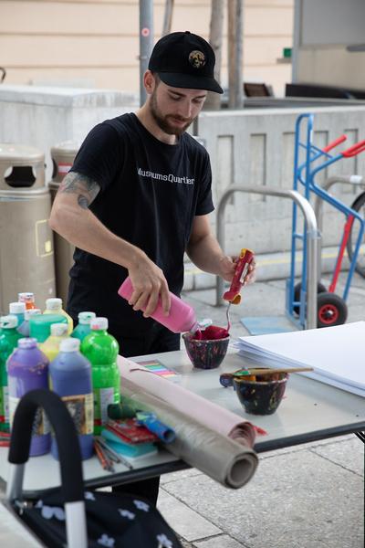 MuseumsQuartier: Zauber Farben Malstation - KinderKulturParcours (16.6.2018) https://www.mqw.at/programm/kinderkulturparcours | Foto: eSeL Foto: eSeL.at - Lorenz Seidler