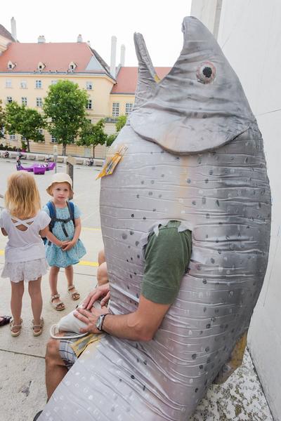 MuseumsQuartier: Mythen*Monster*Mischwesen (MQ Innenhof, 17.6.2018) https://www.mqw.at/programm/kinderkulturparcours | Foto: eSeL.at - Joanna Pianka Foto: eSeL.at - Joanna Pianka
