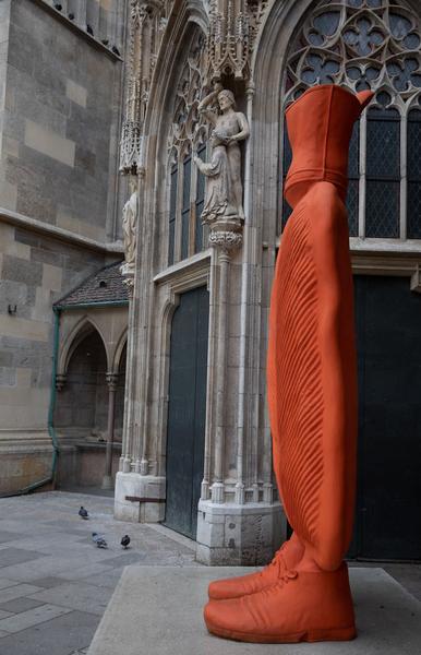Stephansdom: Billi Thanner - Himmelsleiter  (4.4. - 31.5.2021) https://www.dompfarre.info/Pfarrgruppen/Kulturelle_Gruppen/Kunst_im_Dom/Himmelsleiter.html | Foto: eSeL Foto: eSeL.at - Lorenz Seidler