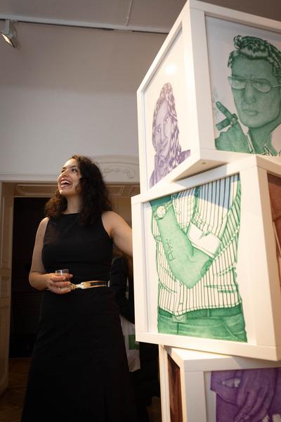 VIENNA ART WEEK 2023: Meet and Greet mit Assunta Abdel Azim Mohamed (Galerie Hilger, 13.11.2023) Foto: eSeL.at - Lorenz Seidler Foto: eSeL Lorenz Seidler