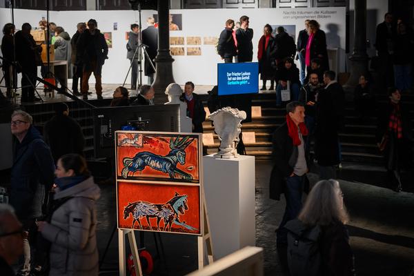 Alexander Kluge: Nachts träumen die Kulissen von ungesehenen Bildern - Eröffnung (Akademie der bildenden Künste Wien - Prospekthof, 05.02.2026) Foto: eSeL.at - Joanna Pianka