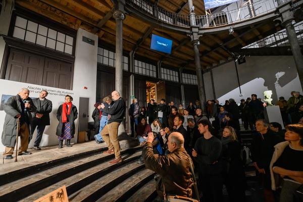 Alexander Kluge: Nachts träumen die Kulissen von ungesehenen Bildern - Eröffnung (Akademie der bildenden Künste Wien - Prospekthof, 05.02.2026) Foto: eSeL.at - Joanna Pianka