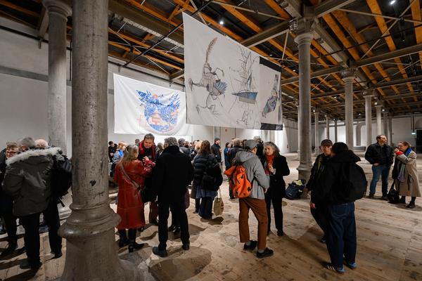 Alexander Kluge: Nachts träumen die Kulissen von ungesehenen Bildern - Eröffnung (Akademie der bildenden Künste Wien - Prospekthof, 05.02.2026) Foto: eSeL.at - Joanna Pianka