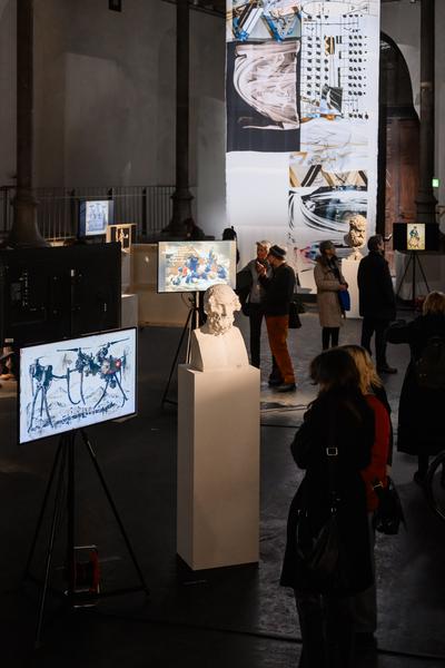 Alexander Kluge: Nachts träumen die Kulissen von ungesehenen Bildern - Eröffnung (Akademie der bildenden Künste Wien - Prospekthof, 05.02.2026) Foto: eSeL.at - Joanna Pianka
