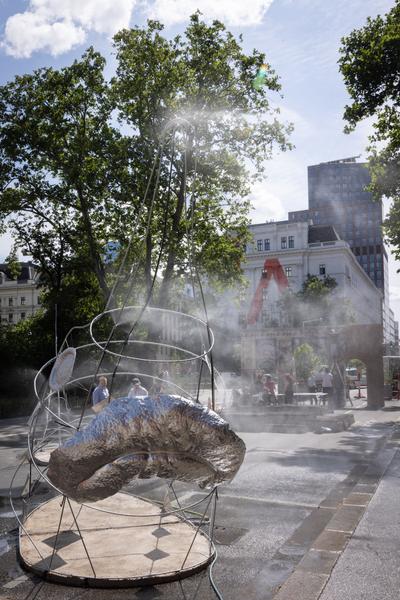Angewandte Festival 2025: Monuments of the Future. Platzgestaltung Abt. Design Investigations (Oskar Kokoschka Platz, 25.6. - 28.6.2025) Foto: eSeL.at - Lorenz Seidler