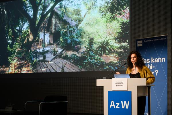 VIENNA ART WEEK 2025 Anupama Kundoo - Werkvortrag (Architekturzentrum Wien, 07.11.2025) Foto: eSeL.at - Joanna Pianka
