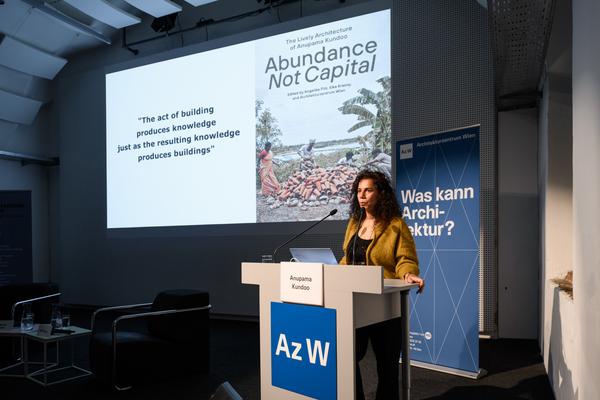 VIENNA ART WEEK 2025 Anupama Kundoo - Werkvortrag (Architekturzentrum Wien, 07.11.2025) Foto: eSeL.at - Joanna Pianka