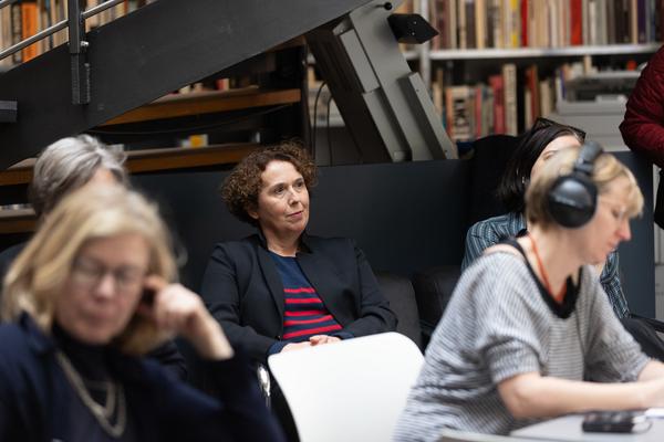 Neue Direktorin des Architektur-zentrum Wien: Doris Kleilein (Pressekonferenz AzW Bibliothek, 22.4.2026) Foto: eSeL.at - Lorenz Seidler