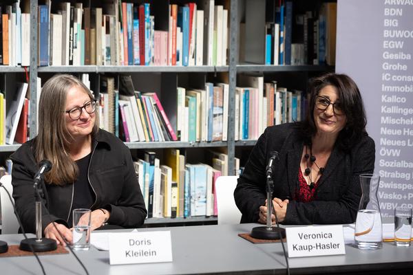 Neue Direktorin des Architektur-zentrum Wien: Doris Kleilein (Pressekonferenz AzW Bibliothek, 22.4.2026) Foto: eSeL.at - Lorenz Seidler
