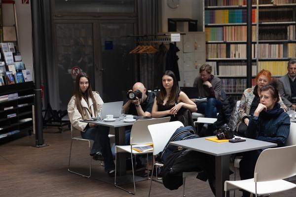 Neue Direktorin des Architektur-zentrum Wien: Doris Kleilein (Pressekonferenz AzW Bibliothek, 22.4.2026) Foto: eSeL.at - Lorenz Seidler
