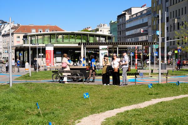 Creatives for Vienna – Making Spaces X Klima Biennale Wien: Bruno – Workshop „Let’s Bruno“ (Bruno-Pittermann-Platz, 24.04.2026) Foto: Wirtschaftsagentur Wien / eSeL.at - Joanna Pianka