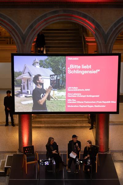 "Bitte liebt Schlingensief"  - Talk &amp; Eröffnung (MAK, 12.5.2026) Foto: eSeL.at - Lorenz Seidler