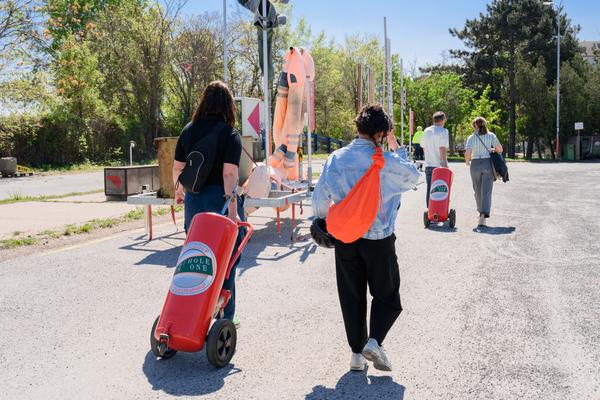 Tour 1: Creatives for Vienna – Making Spaces X Klima Biennale Wien (Nordwestbahnhof, 18.04.2026) Foto: Wirtschaftsagentur Wien / eSeL.at - Joanna Pianka