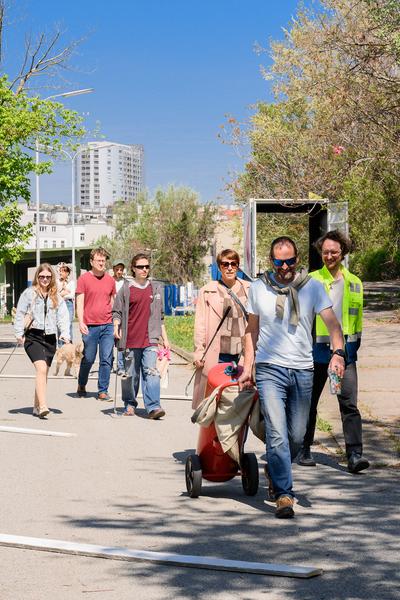 Tour 1: Creatives for Vienna – Making Spaces X Klima Biennale Wien (Nordwestbahnhof, 18.04.2026) Foto: Wirtschaftsagentur Wien / eSeL.at - Joanna Pianka