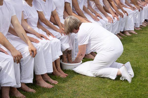 Hermann Nitsch 6 Tages Spiel (Tag 4, 7.6.2025) Foto: eSeL Foto: (c) Hermann Nitsch GmbH (Foto: eSeL)